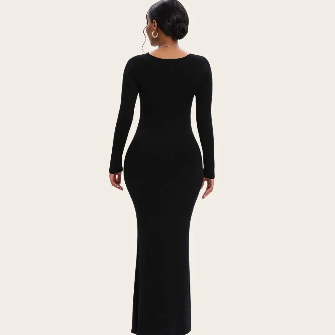 Sabina - Ultra Flattering  Shapewear Jurk met Lange Mouwen
