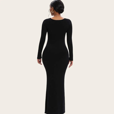 Sabina - Ultra Flattering  Shapewear Jurk met Lange Mouwen