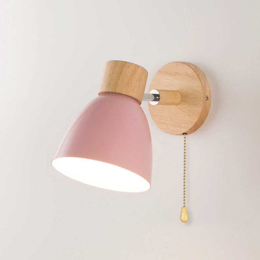 Nelvira – Minimalist Wooden Cone LED Wall Light