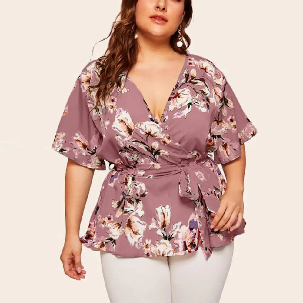 Evelina - Floral Wrap Top