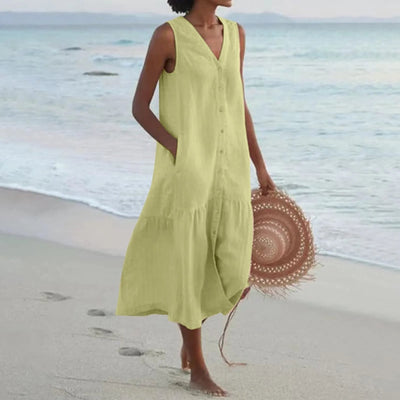 Elegante Zomerjurk met V-hals voor Dames