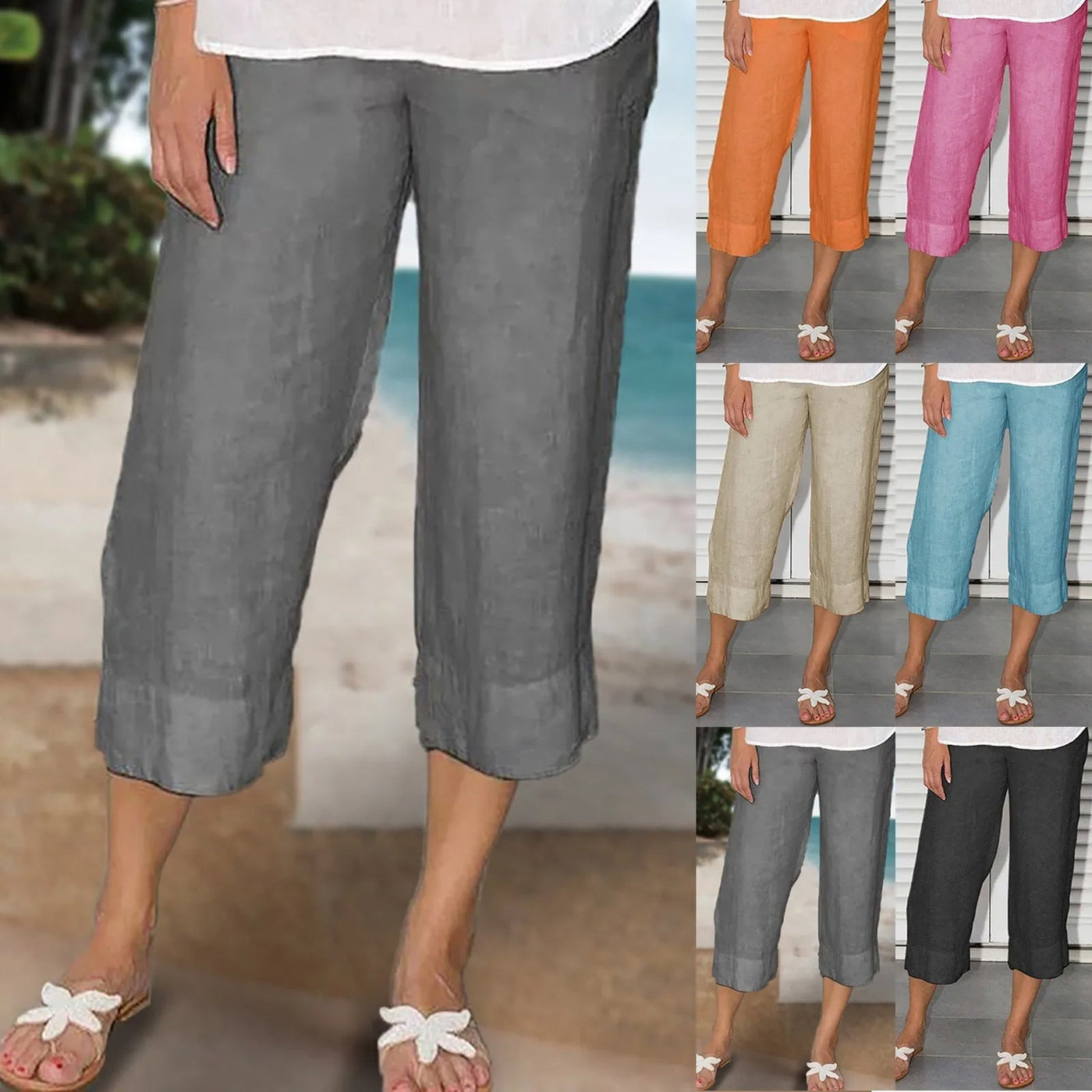 Quai | Casual linnen broek
