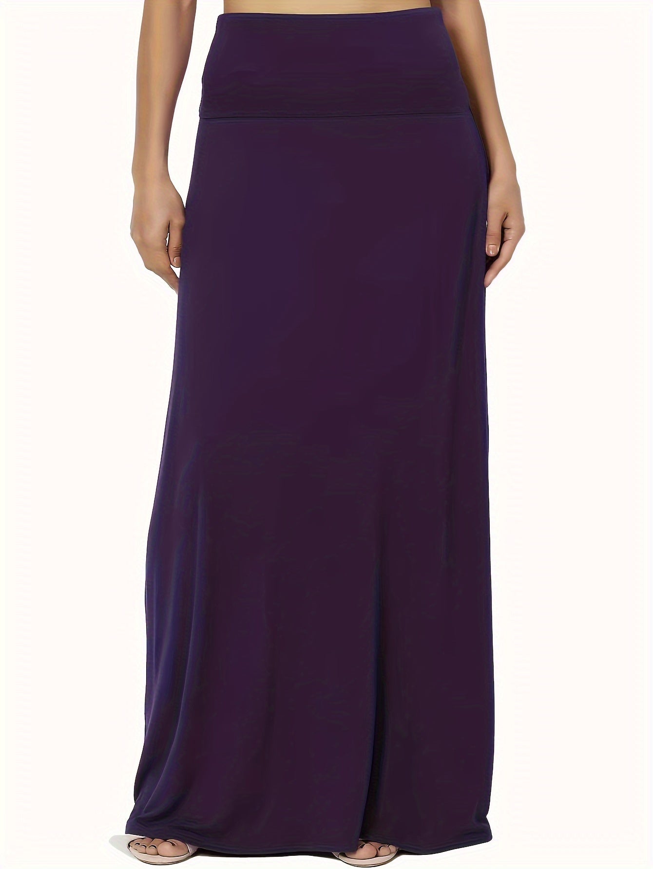 Evelien | Plain maxi skirt with high waist