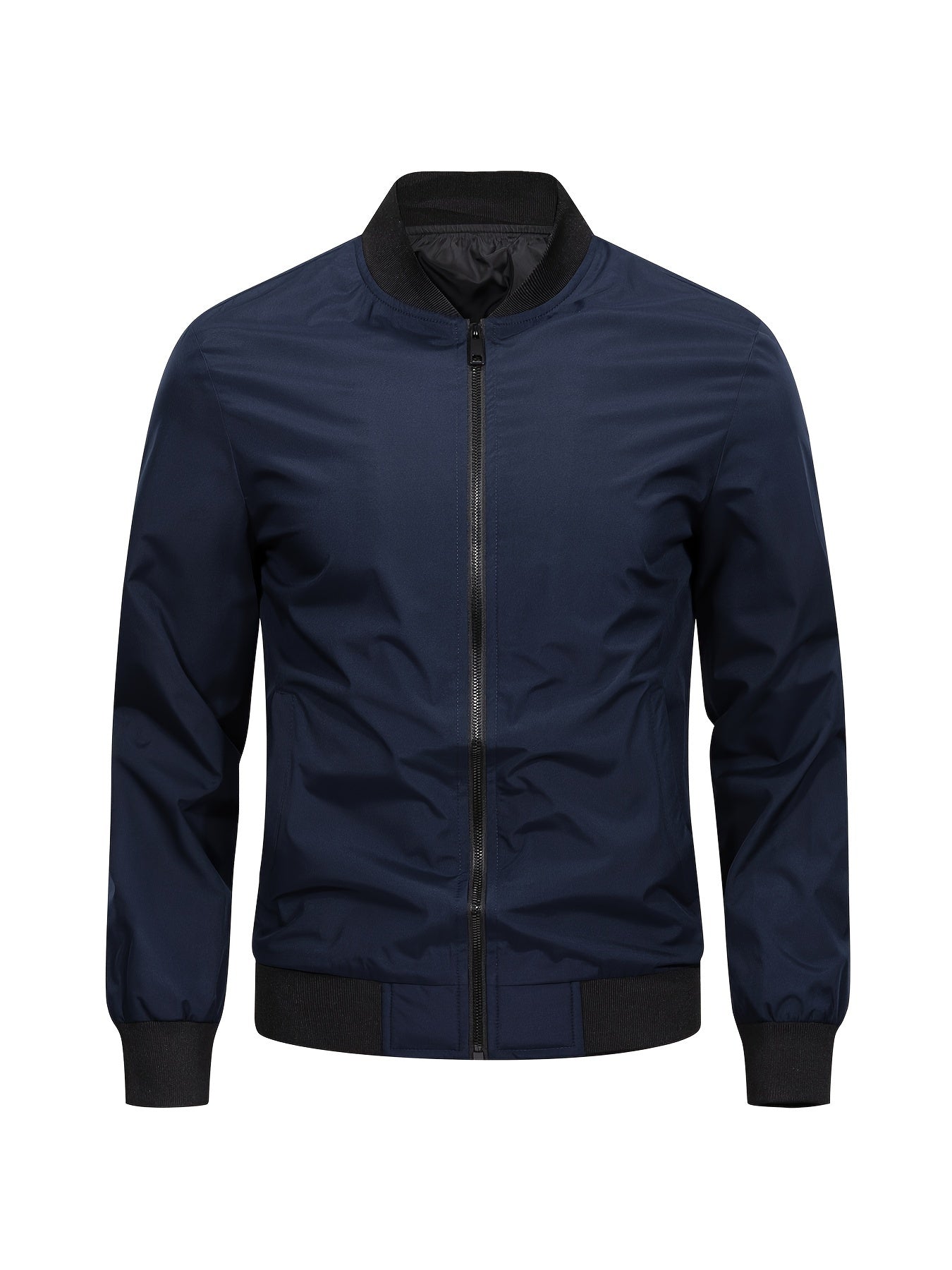 Jasper | Plain bomber jacket with baseball collar