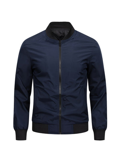 Jasper | Plain bomber jacket with baseball collar