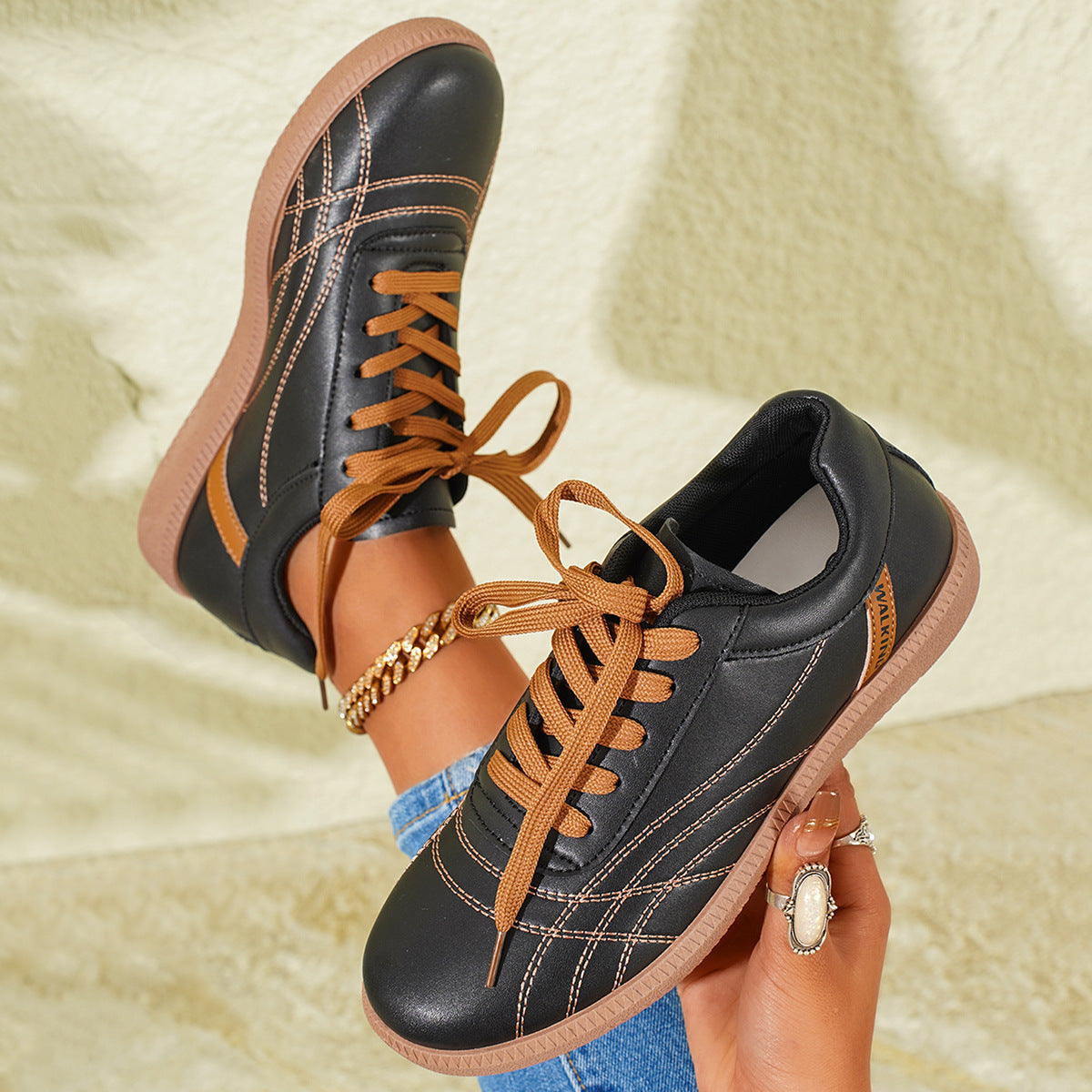 Dsjala - Retro Lace-up Shoes