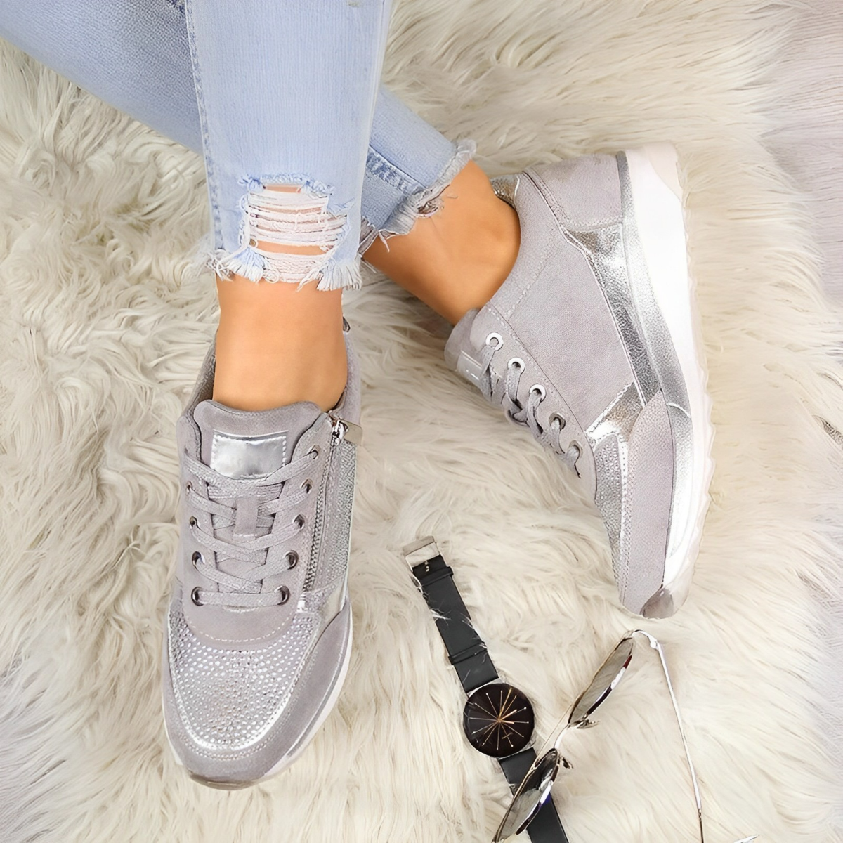 Eliana | Zippered sneakers 