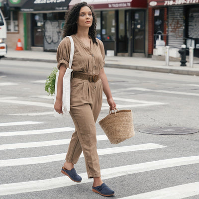 Lotte | Women's platform wedge heels with floral decoration