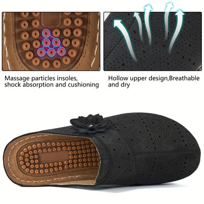 Lotte | Women's platform wedge heels with floral decoration