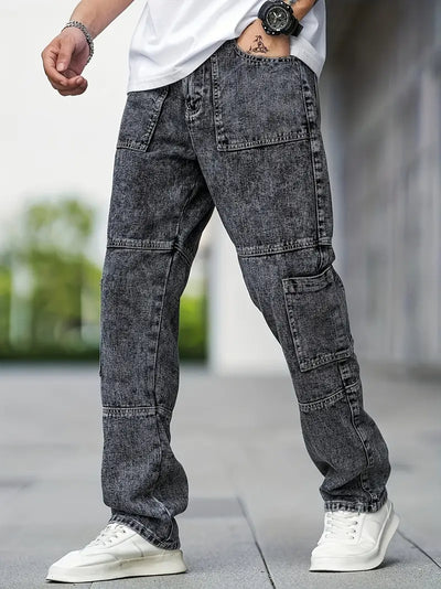 Casual cargojeans voor heren met grote zakken