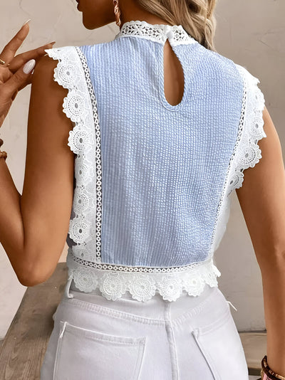 Amelia - Elegante Blouse met Bloemenkant