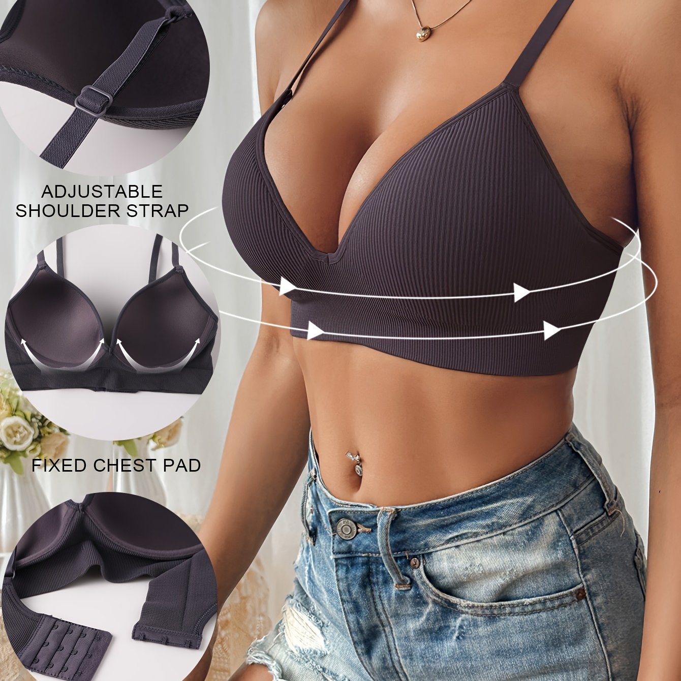 Sophie | Sexy slim push-up BH met antislip en ademend design