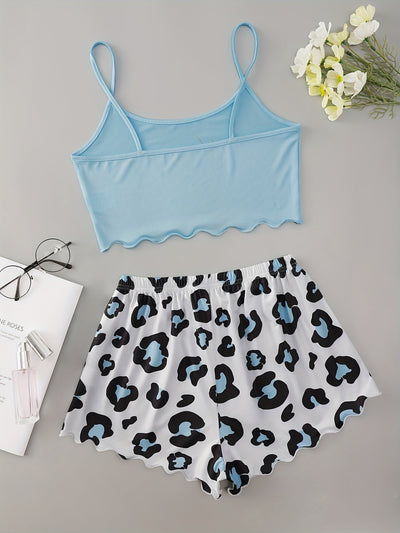 Sophie | Sexy luipaard & letter print pyjama set