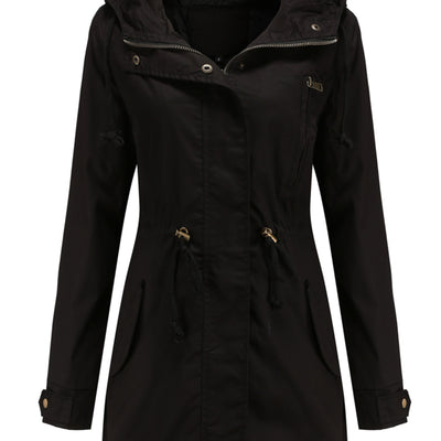 Emilia | Hoodie parka jacket with drawstring waist