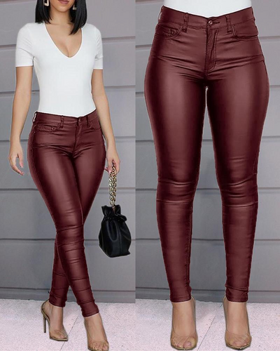 Stretch | Rekbare Leren Broek