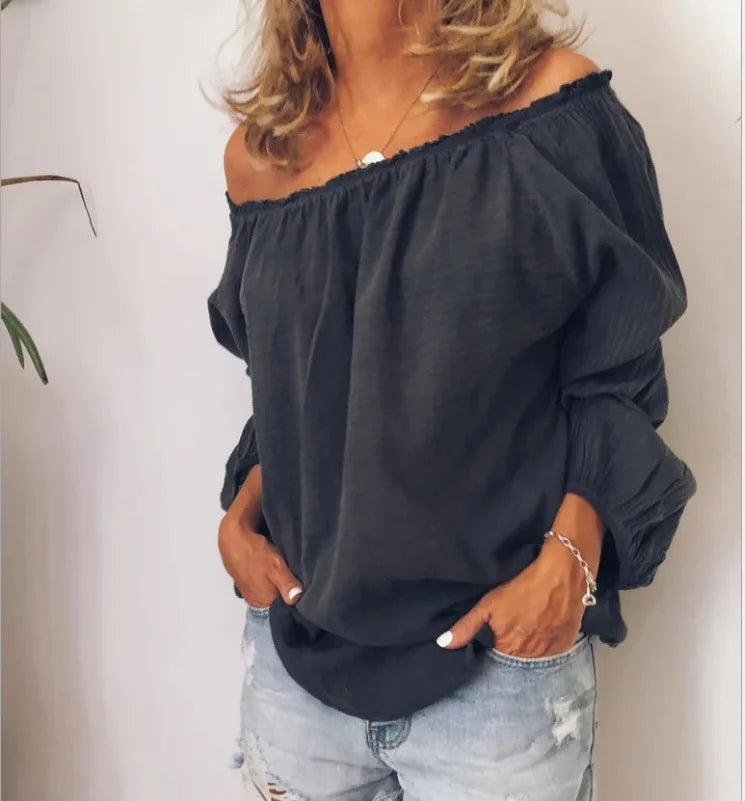 Kylie | Off-the-Shoulder Blouse with Elegant Balloon Sleeves 