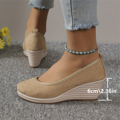 Femke | Breathable slip-on wedge shoes