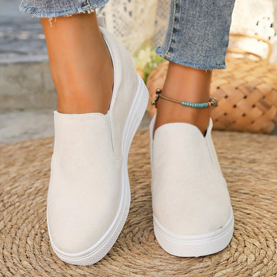 Nina | Effenkleurige casual verhogende dames sneakers