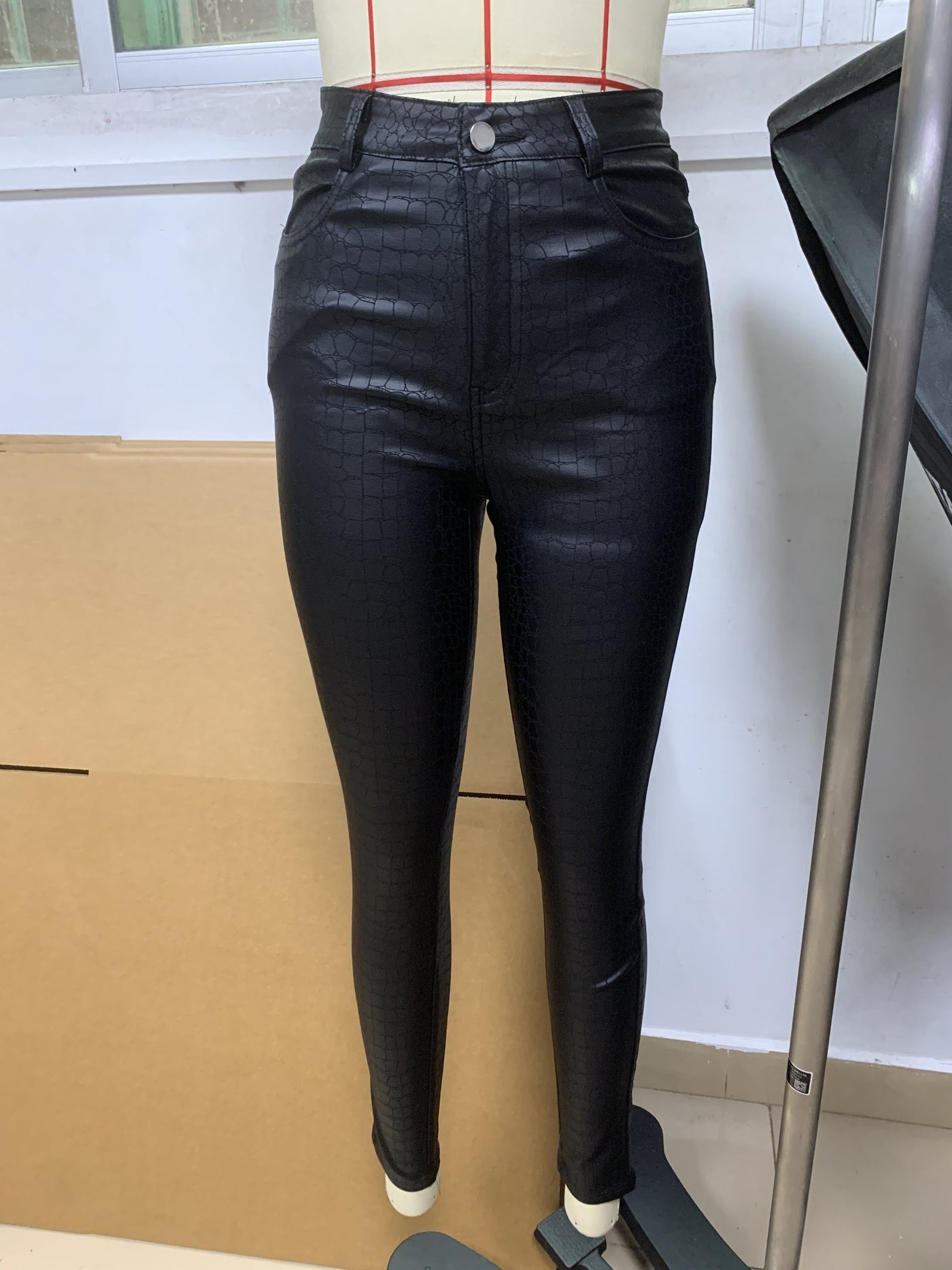Femke | Gecoate skinny jeans met hoge taille