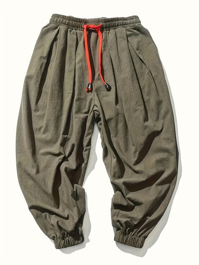 Lucas | Casual wide beach pants with drawstring