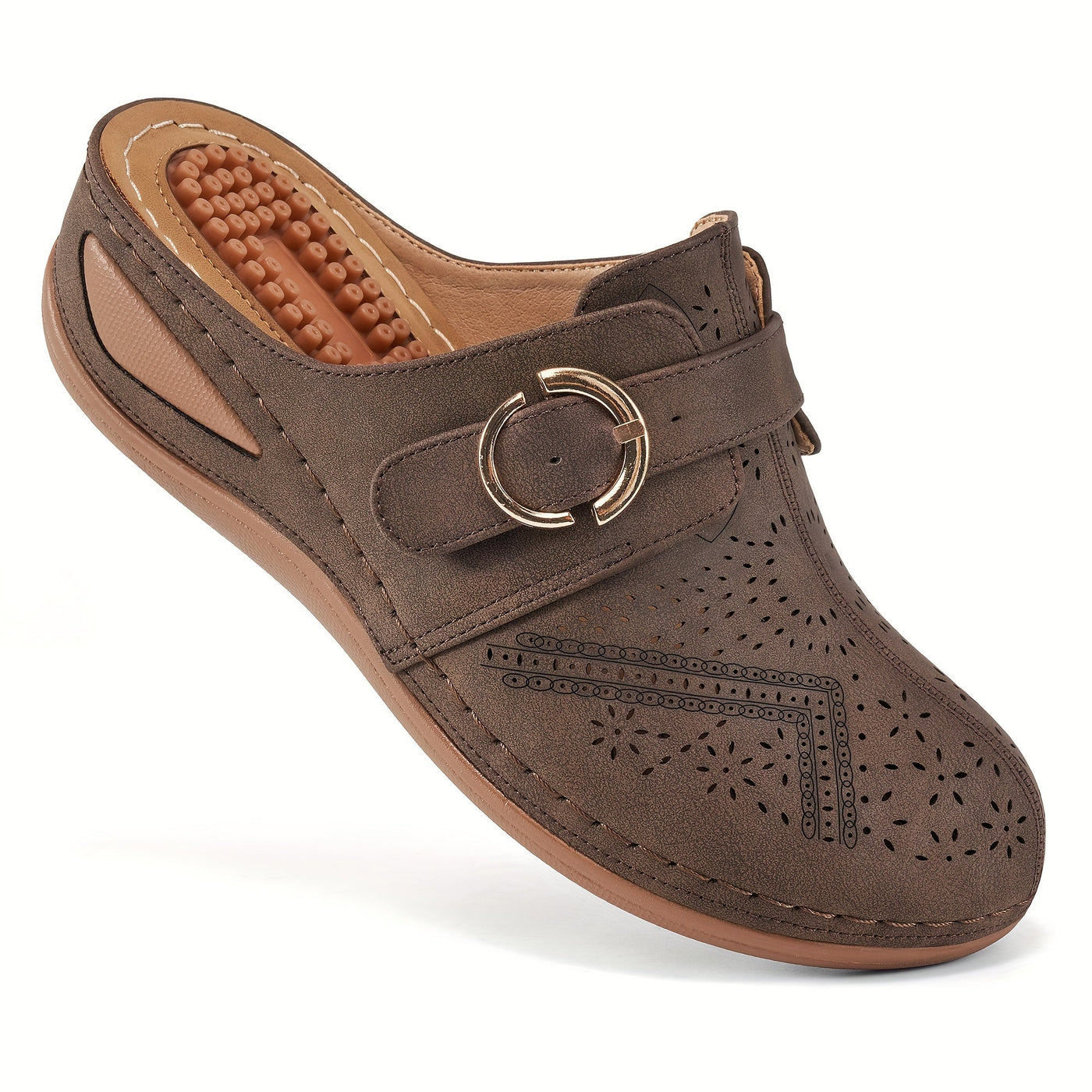 Lotte | Comfortable massaging sports sandals in solid color