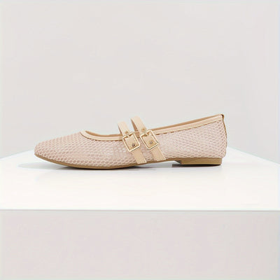 Sophie | Ademend mesh balletschoenen met gesp