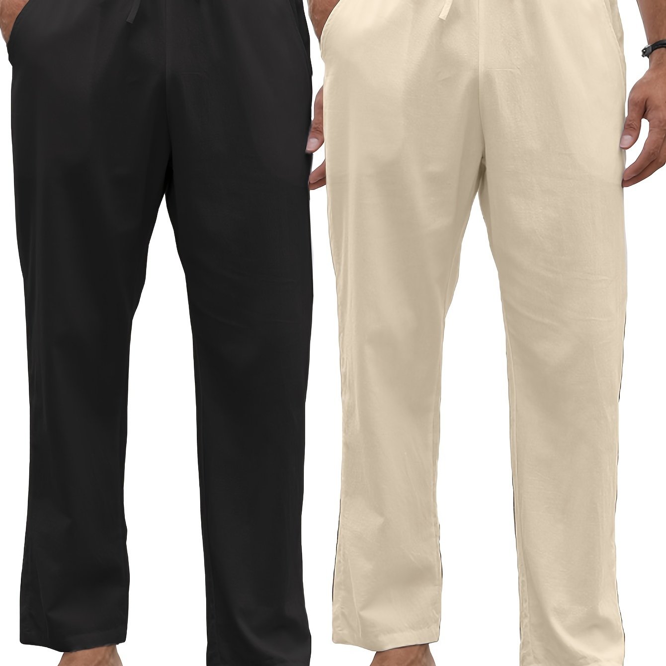 Floris | Set of 2 casual cotton trousers with drawstring