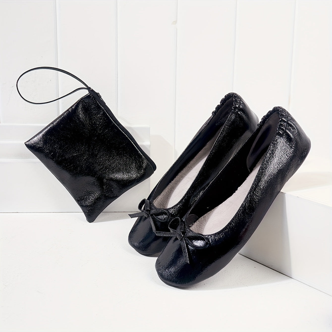 Sophie | Chique zwarte strik balletflats