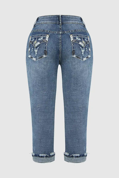Serenitia - Casual Afgedragen Jeans voor Dames