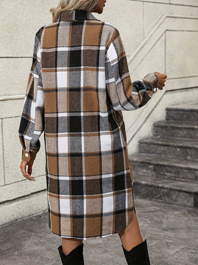 Lotte | Blouse jurk met V-hals en lange mouwen