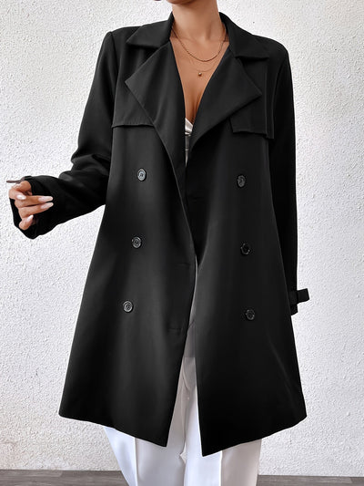 Femke | Double-sided reversible coat with tie belt