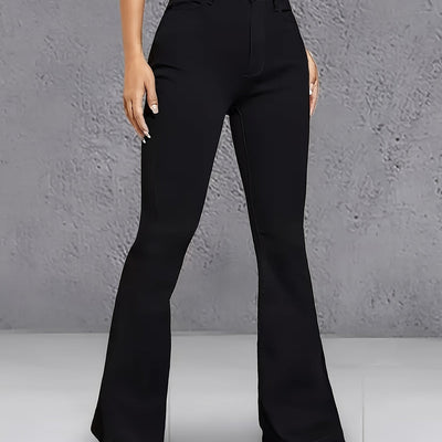 Vera | Zwarte high-waisted flare jeans