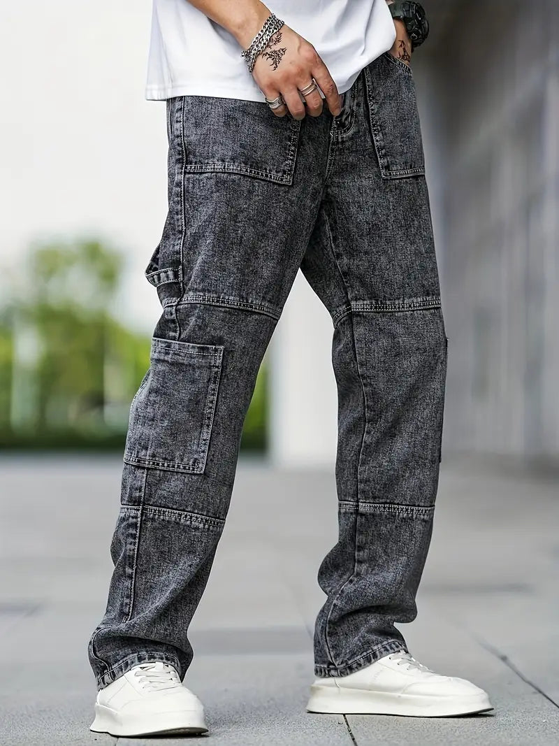 Casual cargojeans voor heren met grote zakken