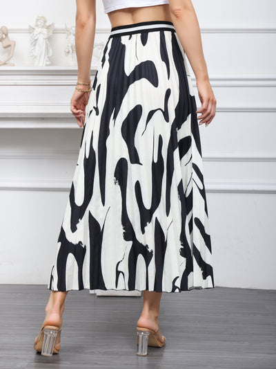 Lotte | Graphic print pleated skirt