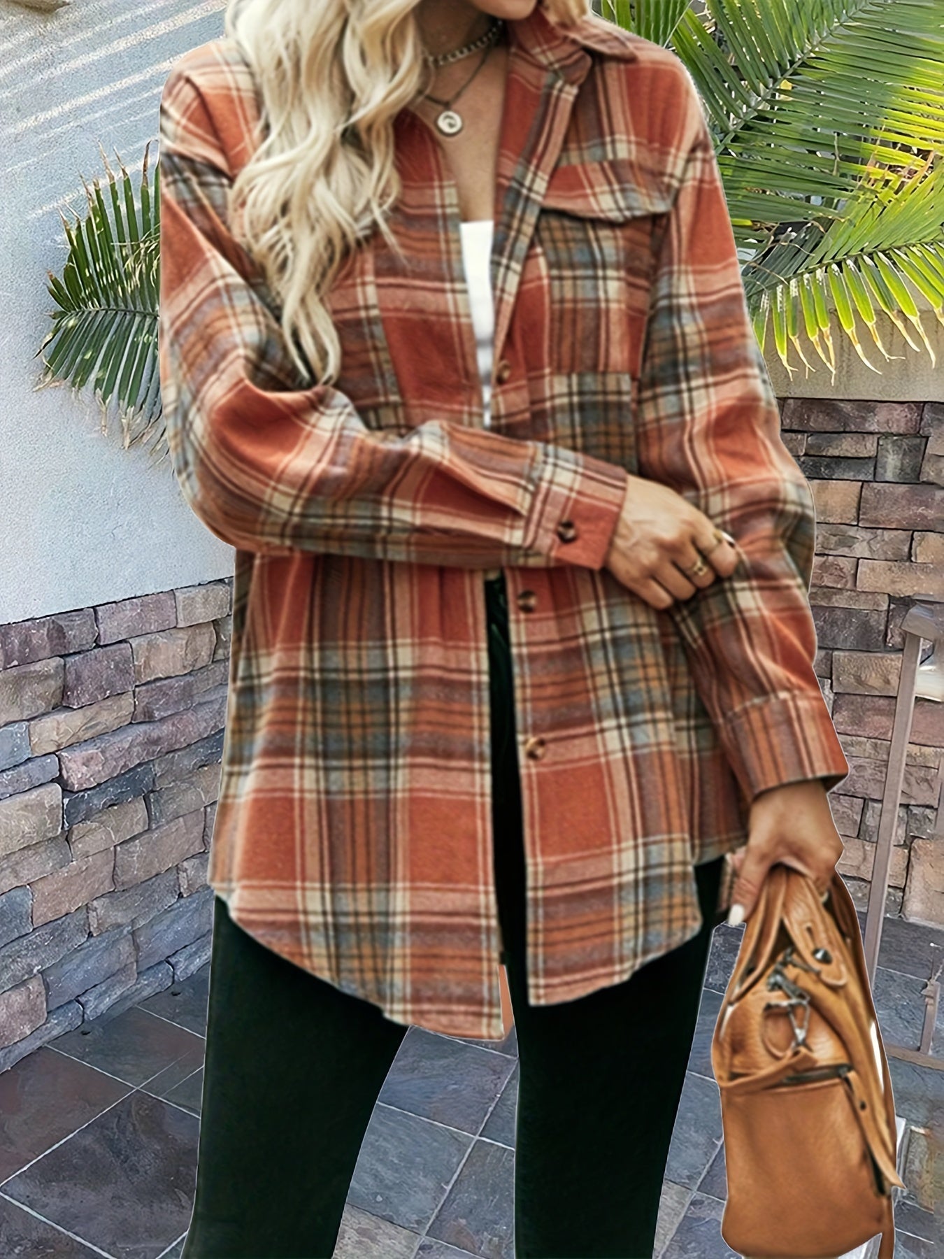 Femke | Karohemd met knopen vooraan