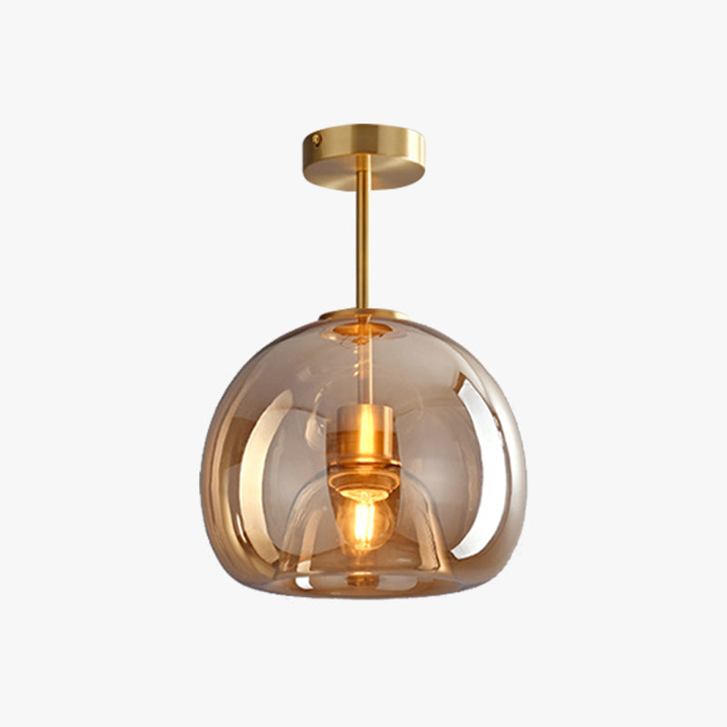 Sanna moderne ronde LED-plafondlamp goud/zwart metaal/glas slaapkamer/eetkamer/woonkamer