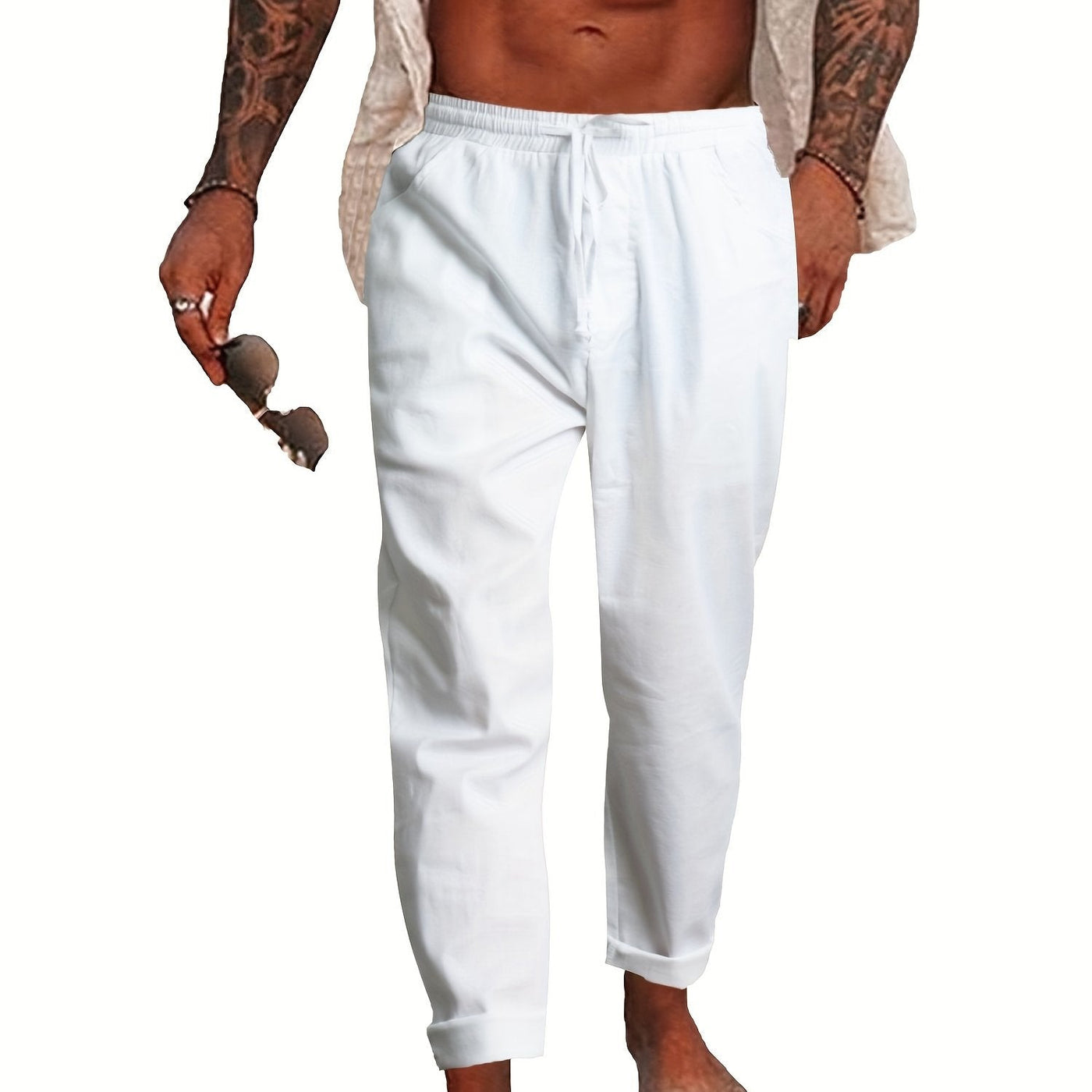 Jasper | Plain loose-fitting summer trousers