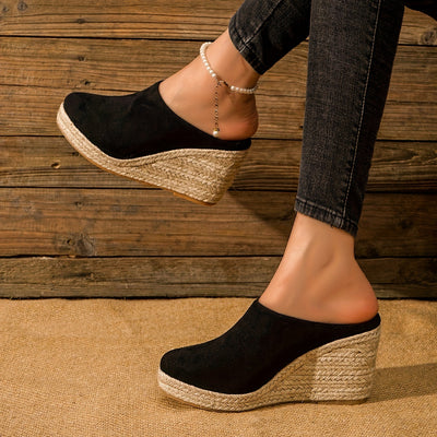 Luna | Comfortable backless espadrille heels