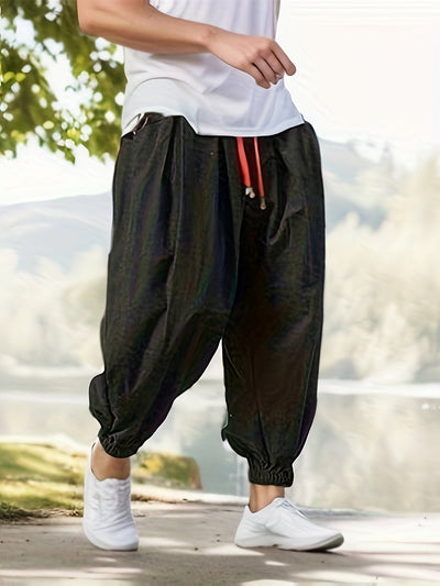 Lucas | Casual wide beach pants with drawstring