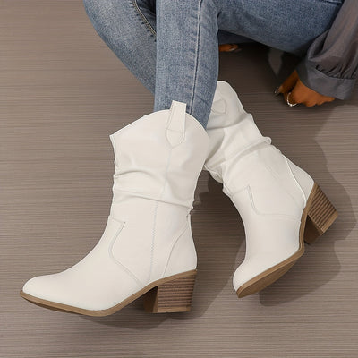 Lotte | Women's slouch western boots with block heel