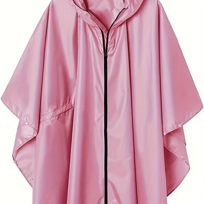 Nina | Waterdichte damesregenponcho met capuchon en zakken