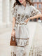 Bianca - Boho maxi jurk met abstracte print