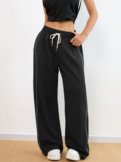 Nina | Dames casual wafelpatroon joggingbroek in effen kleur