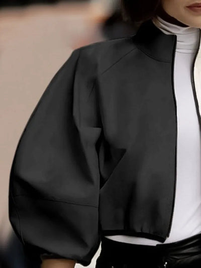 Elinor - Women's Fashion Patchwork Stand-up Collar Coat