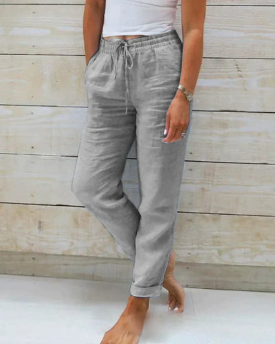 Noémie - Stijlvolle Linnen Broek