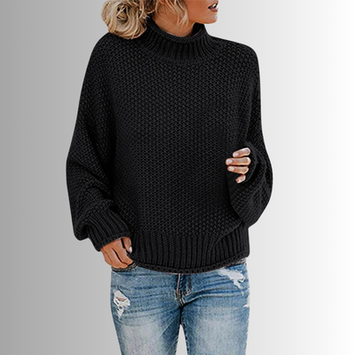 Verfijnd Design Damen Trui met Hoge Col
