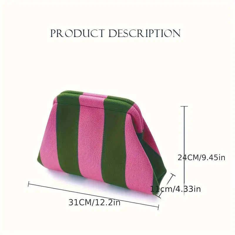GlamLine - Striped Cosmetic Clutch 