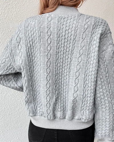 Xanthe - Chique Vest in Getextureerde Stof