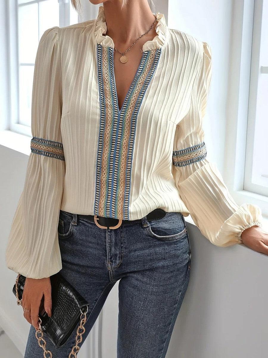 Chleo - Elegante Top met Lange Mouwen