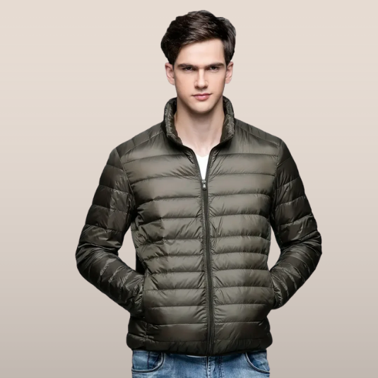 Kees - Lightweight warm jacket with zipper and stand-up collar